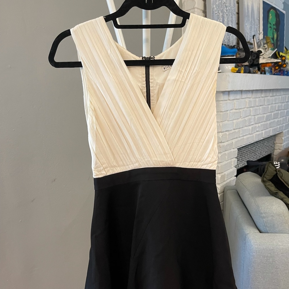 Elegant black and white dress